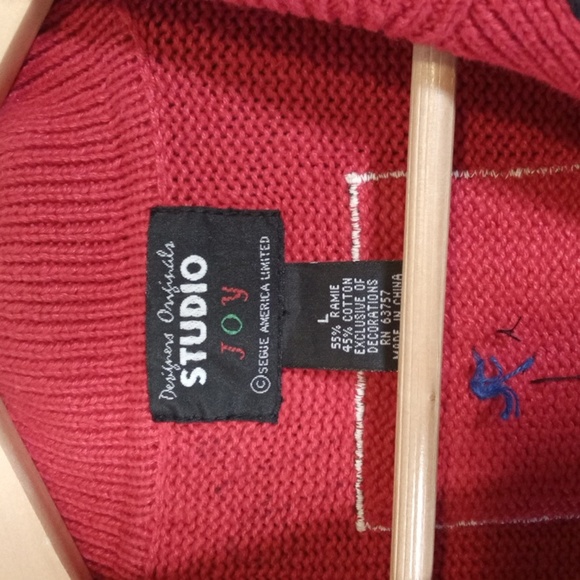 Studio Red Festive Snowman Vest Holiday Christmas Womens Suze Large - Picture 3 of 10